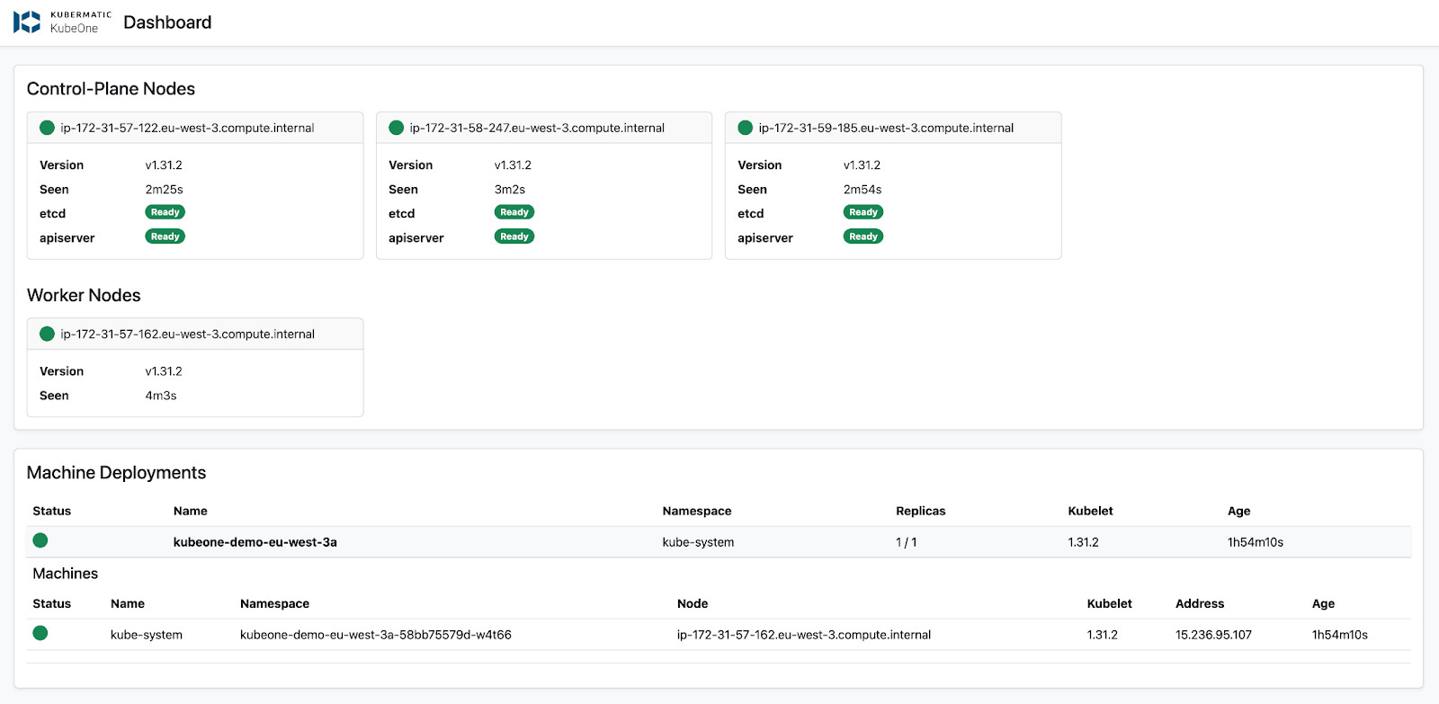 KubeOne UI Technical Preview